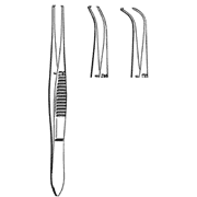 IRIS FORCEPS 4&quot; 1X2 Teeth Full Curved