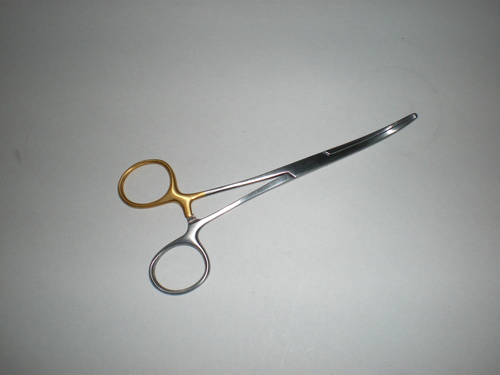 LEFT HANDED Pean Forceps 6¾&quot; Curved
