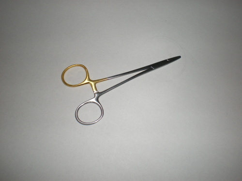 LEFT HANDED Olsen Hegar Needle Holder 5.5&quot; TC JAWS