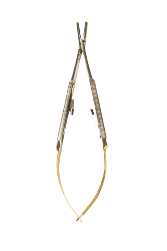 Castro Needle Holder 7&quot; Round Handle TC Jaws Straight
