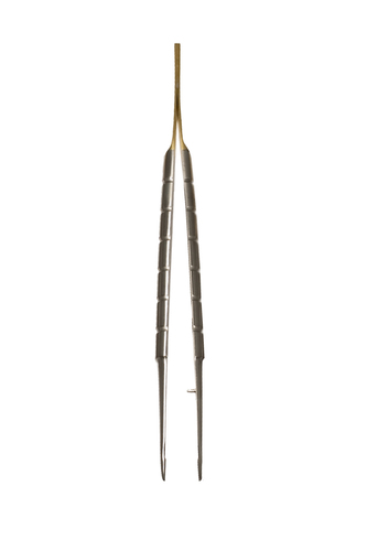 MicroLite Suture Forceps, Round Handle 5.5&quot;, CVD TC Serrated Jaws Delicate