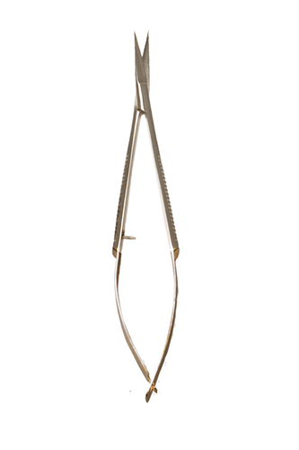 Castroviejo Scissors, Flat Handle 7&quot; Straight TC One Blade Serrated