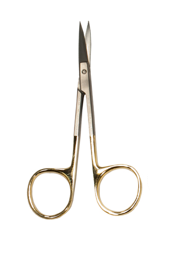 Iris Scissors, 4.5&quot; TC Jaws, 1 Blade Serrated Straight