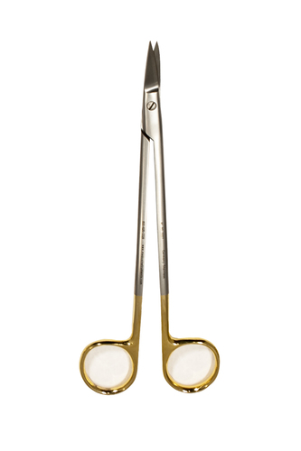 Tissue Scissors Dean 7 angled 1 serrated blade curved