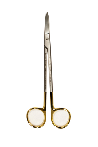 Kelly Scissors, TC 1 Blade Serrated, 7&quot; Curved