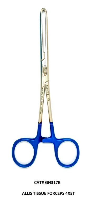 Allis Tissue Forceps 6" Blue Rings 4x5t