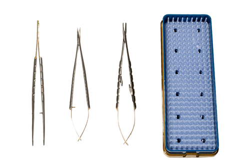 Micro Suture Set 7&quot;  TC Needle Holder, TC Scissors, TC Forceps with Case