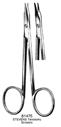 STEVENS Tenotomy Scissors Curved 4.5&quot;