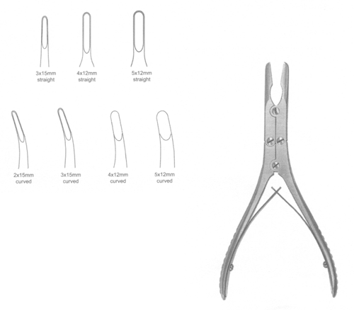 RUSKIN Rongeur 6&quot; Double Action Straight 3mm Bite