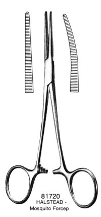 HARTMAN Mosquito Forceps Curved 3.5&quot;