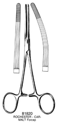 ROCHESTER-CARMALT Forceps Straight 8&quot;