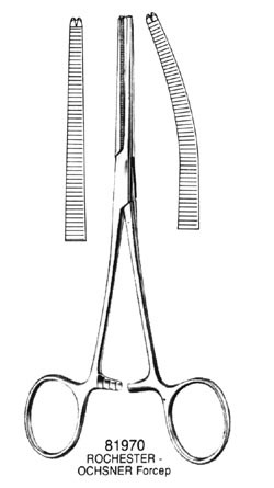 ROCHESTER-OCHSNER Forceps Straight 8&quot;