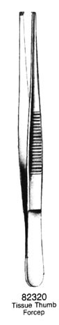 Tissue  Forceps 1 x 2 Teeth 6&quot;