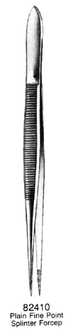 Splinter Forceps Serrated 4.5&quot; Stainless
