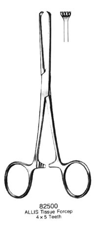 ALLIS Tissue Forceps 5x6 Teeth 6&quot;