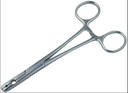 Fixation Forceps 2 - hole straight 5.5"