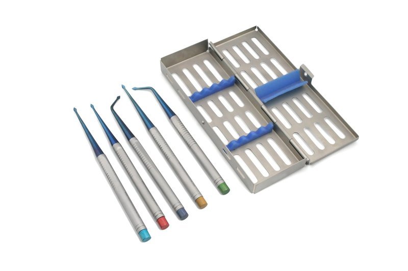 Bernard Spade Root Fragment Extraction Elevator Set of 5 with case