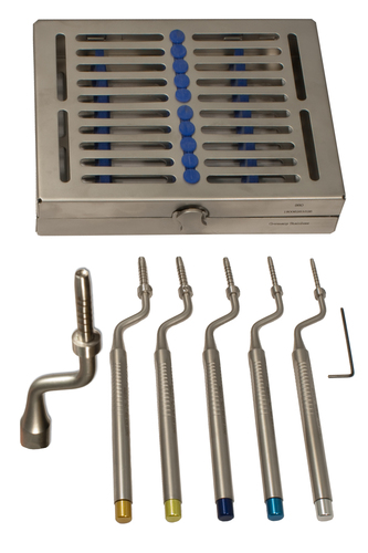 Osteotomes Implant Site Dilators Offset convex Set of 5