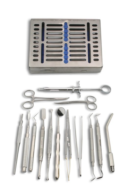 Crown Lengthening &amp; Ridge Kit 14 pcs with Metal Case