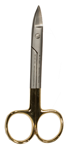 Crown &amp; Bridge Scissors, 4.5&quot; TC Jaws, 1 Blade Serrated Straight