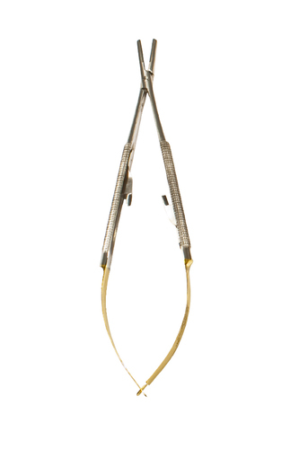 Castro Needle Holder 5½&quot; Straight TC  Jaws Round Handles