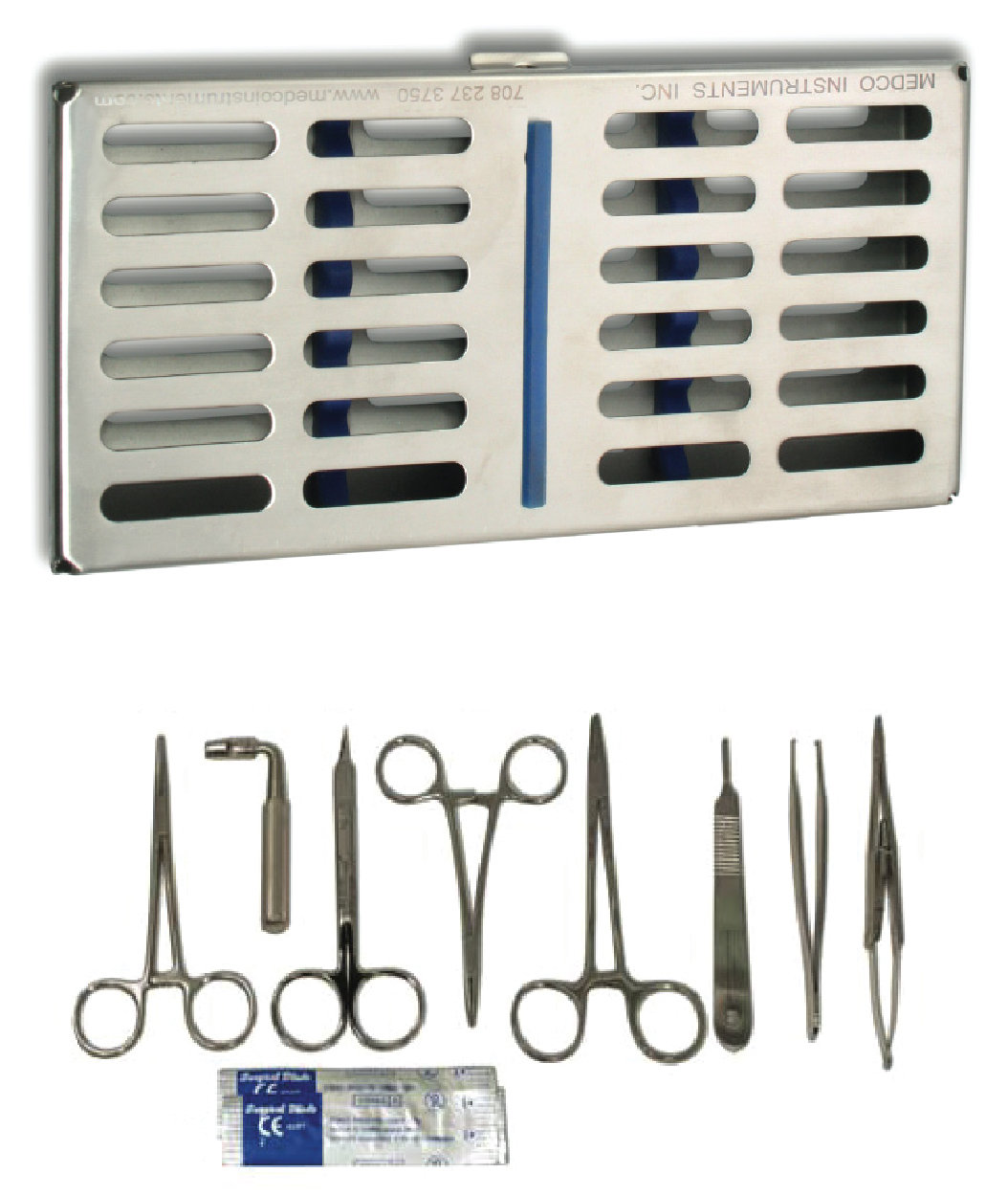 Soft Tissue Biopsy Kit Set of 8 with Metal Case