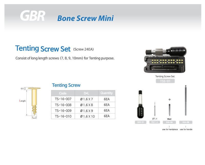 Tenting Screws / Complete Kit