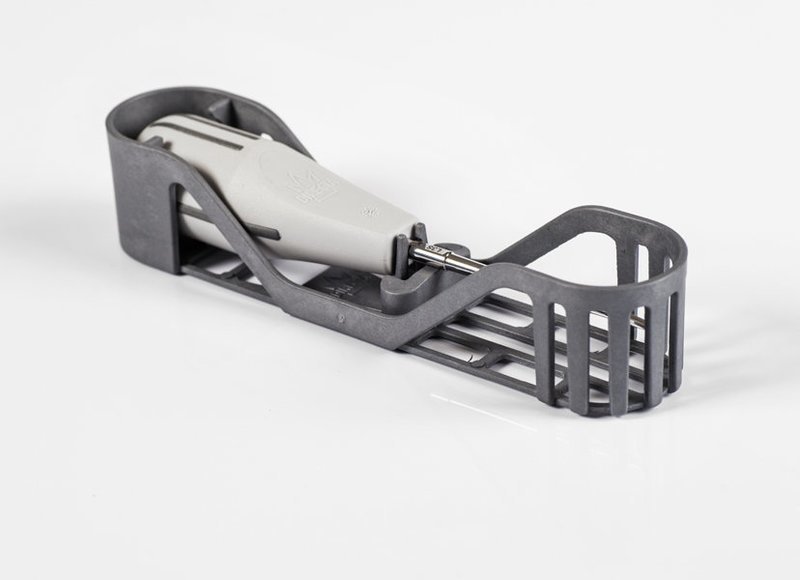 Luxator 3mm Straight Blade Gray Stripes with Sterile Basket