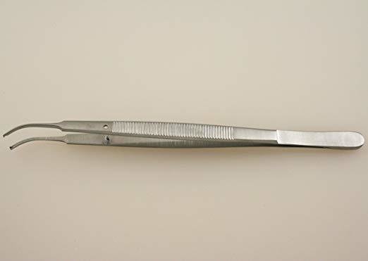 Gerald Tissue Forceps 7&quot; TC 1x2 Teeth Curved