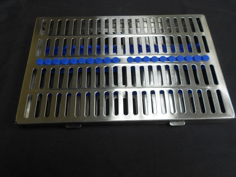 Metal Sterile Cassette Surgical Set Up -Large - Holds 22 Instruments (Instruments not included)