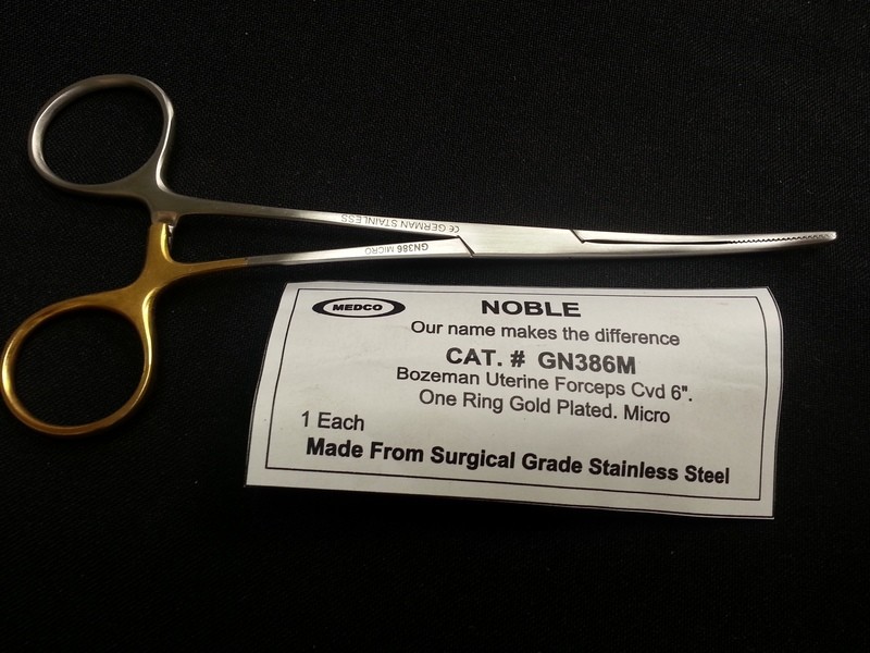 BOZEMAN Forceps 6&quot; Curved Delicate Micro Tip
