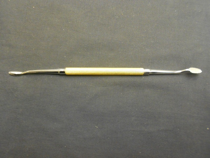 Bone File Double Ended 8&quot; Gold Plated Shaft