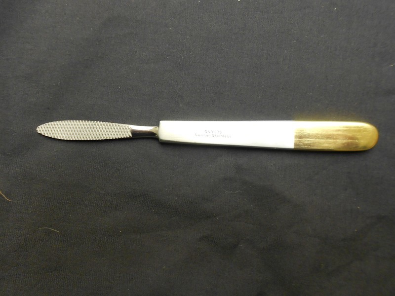 Joseph Mini Bone Rasp 6¼&quot; Cross serration Gold plated handle