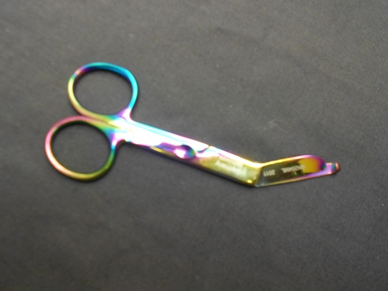 Lister Bandage Scissors 4½&quot; w/Pocket Clip Multi Color