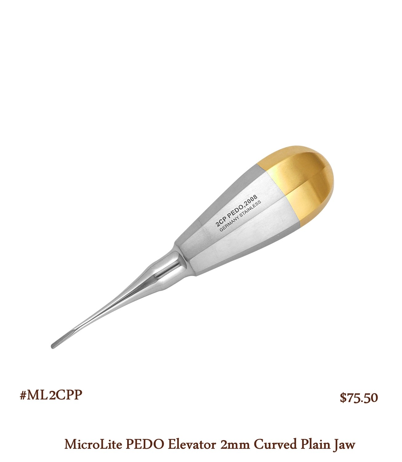 Elevator 2mm Curved Plain Tip