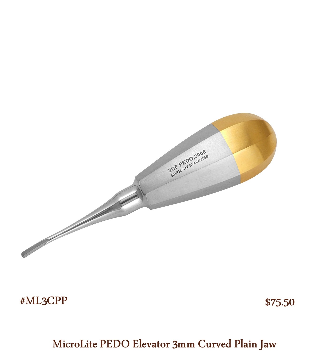Elevator Pedo 3mm Curved Smooth Tip