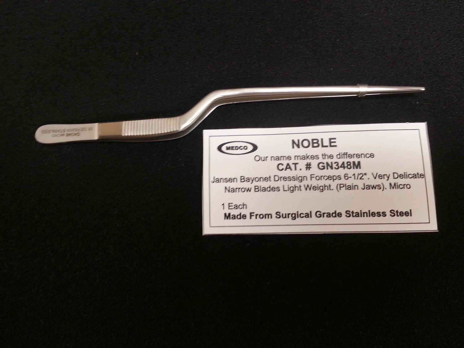 JANSEN Bayonet Forceps 6½&quot; Very Delicate