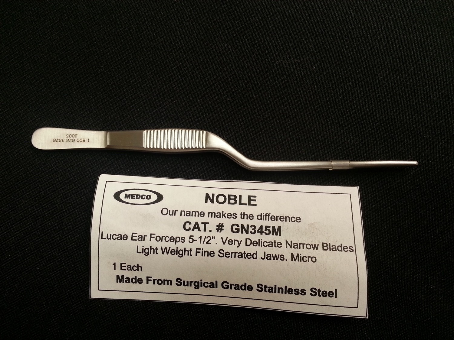 LUCAE Ear Forceps 5½&quot; Delicate Micro Narrow Blades Serrated