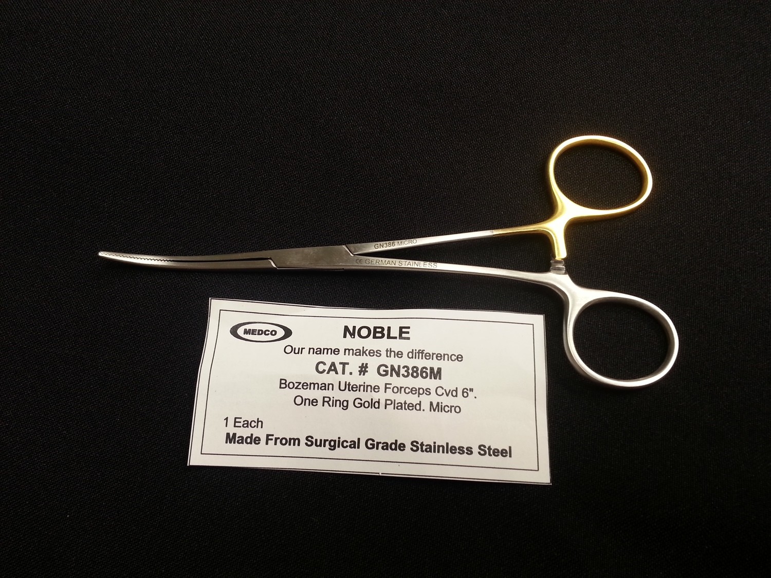 BOZEMANN Forceps 6&quot; Curved Micro Tip