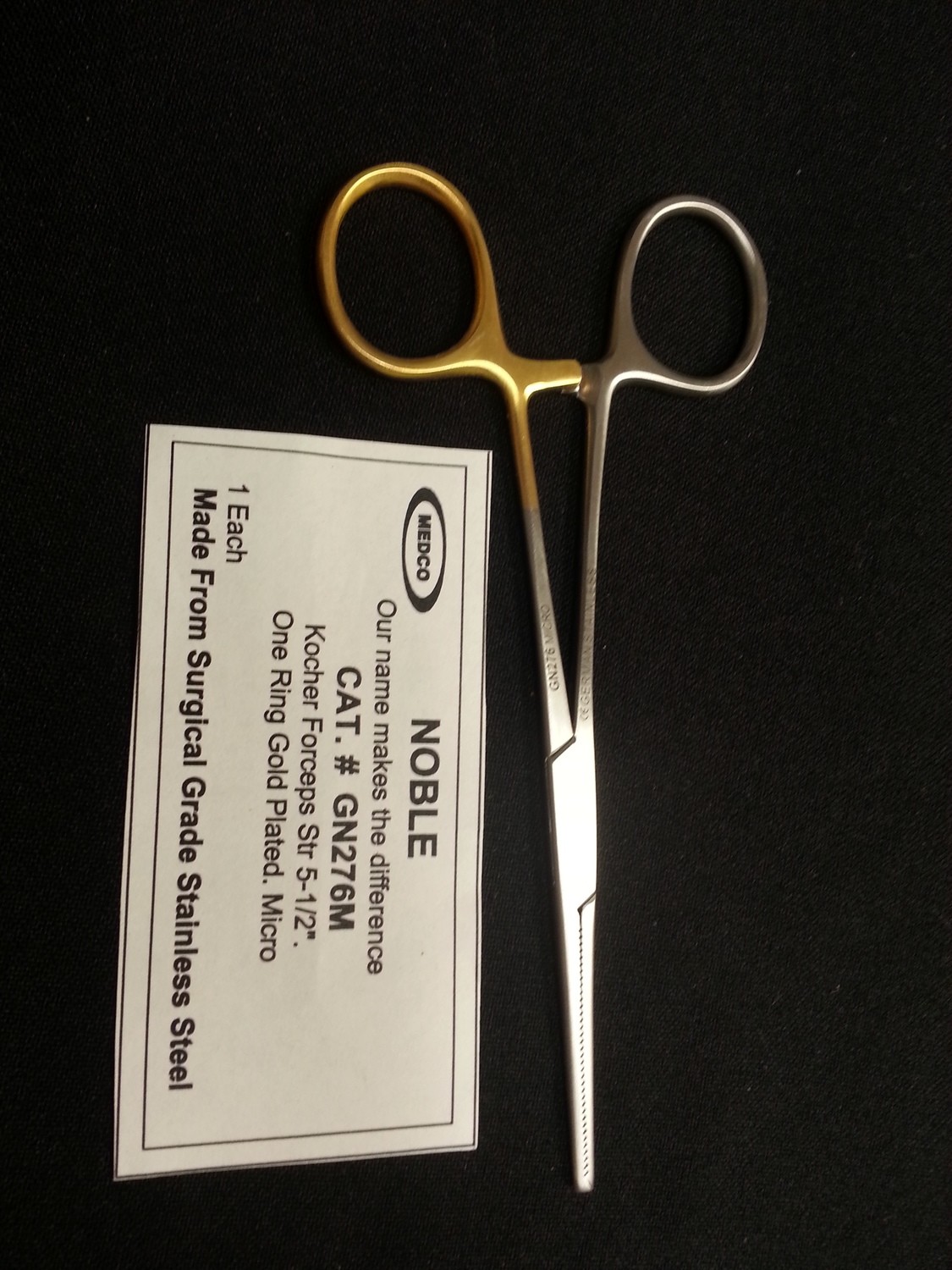 KOCHER Forceps 5½&quot; Striaght Micro Tip