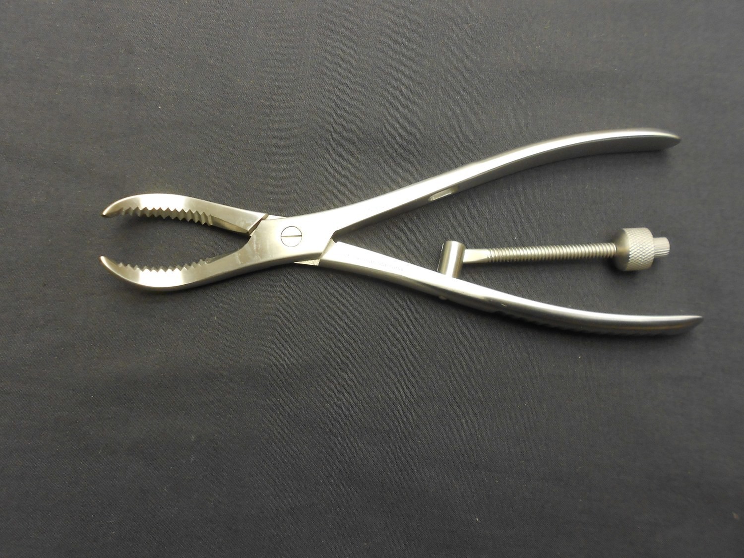 Bone Holding Reduction Forceps 7&quot; Curved w/Speed Lock Rachet