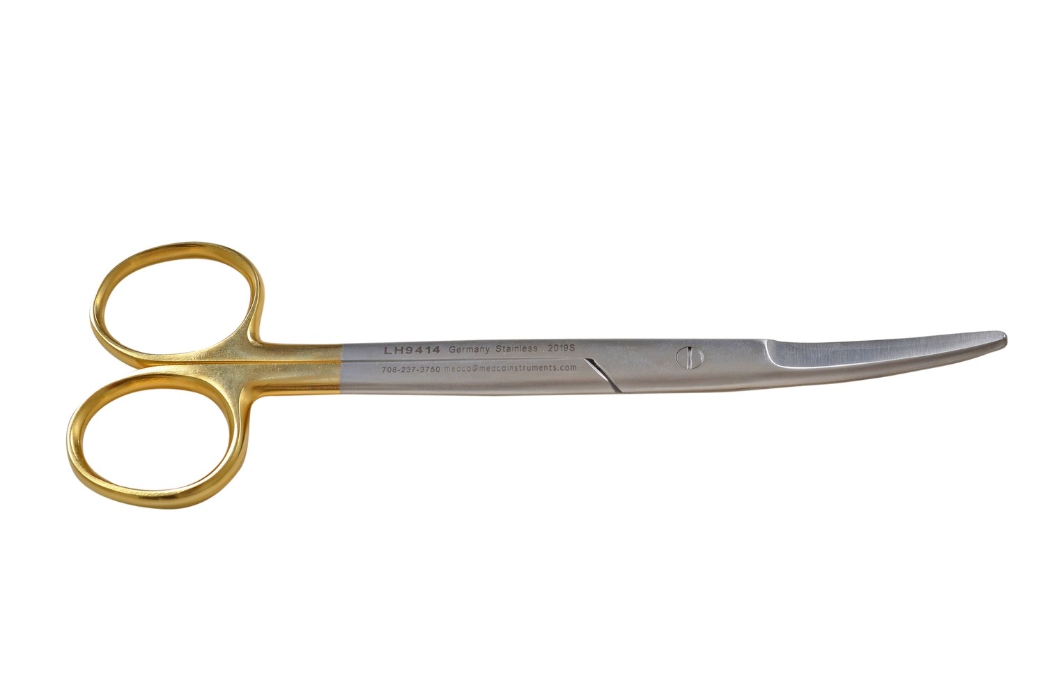 LEFT HAND MAYO SCISSORS 6.5" Curved TC Blades Super Cut