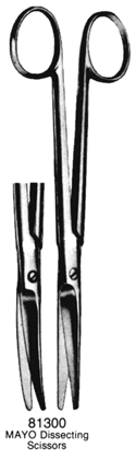 MAYO Dissecting Scissors Straight 5.5"