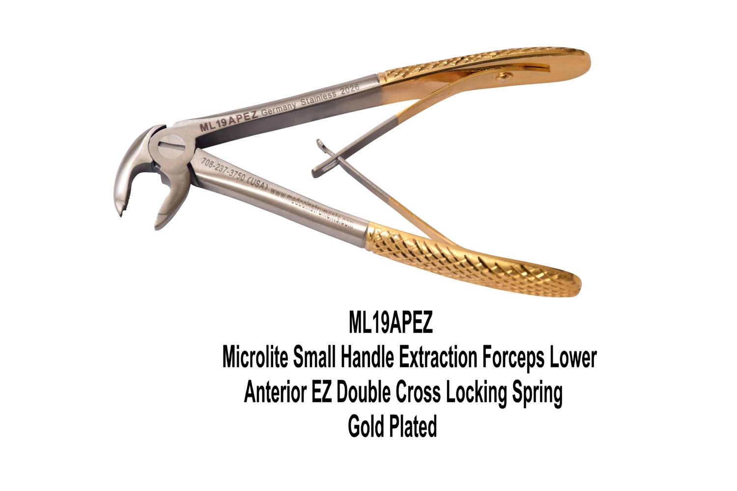 Small Handle Lower Anterior Forceps EZ Grip Handles