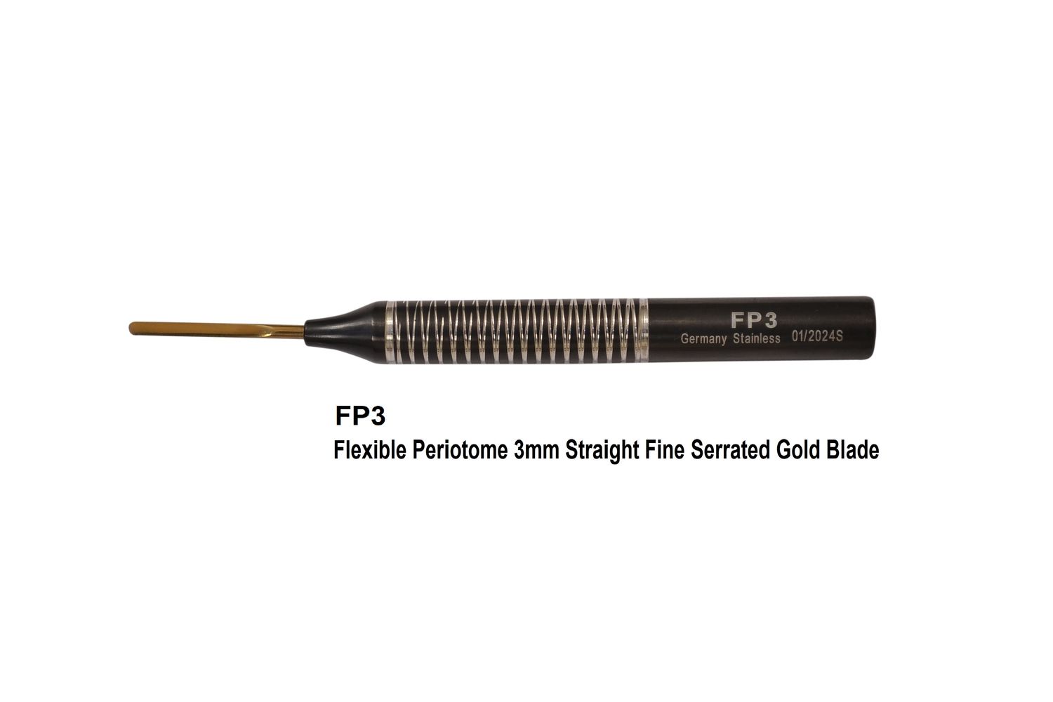 Flexible PerItome 3mm Straight Gold Tip