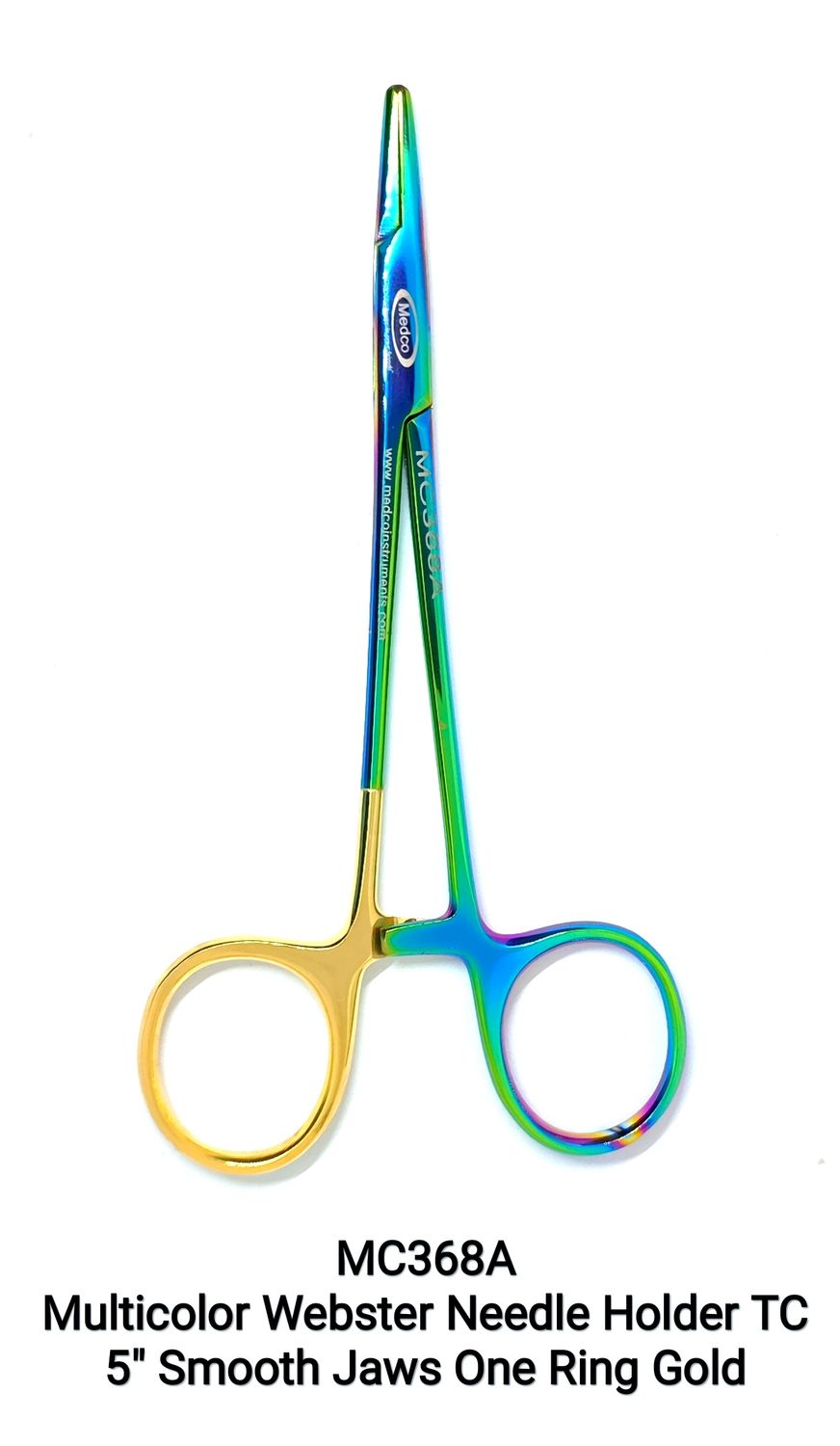 Multicolor Webster Needle Holder 5" TC Smooth Jaws