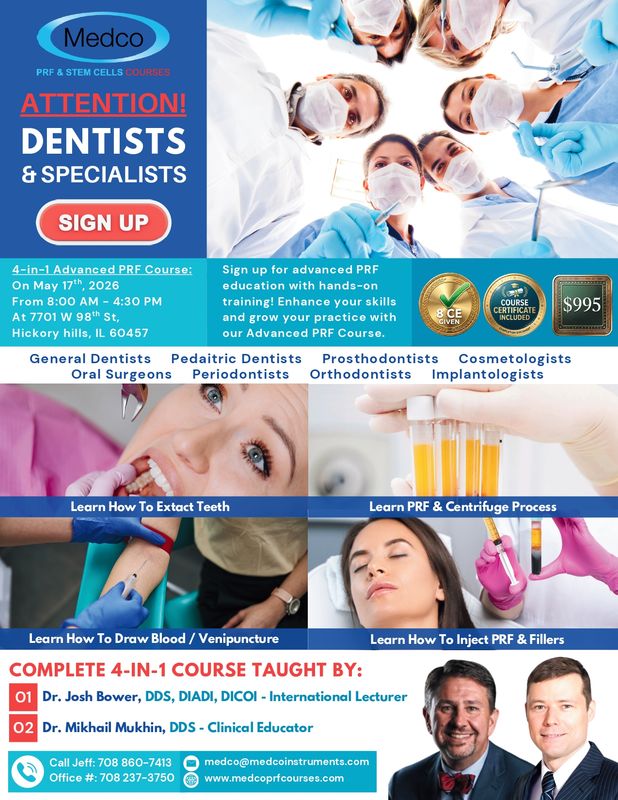 Phlebotomy &amp; Platelet-Rich Fibrin (PRF) for Facial Esthetics and Regenerative Dentistry Course