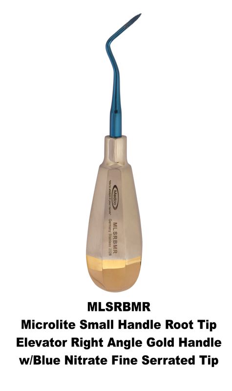 Root Tip Elevator Small Handle Right Angle Blue Nitrate Tip