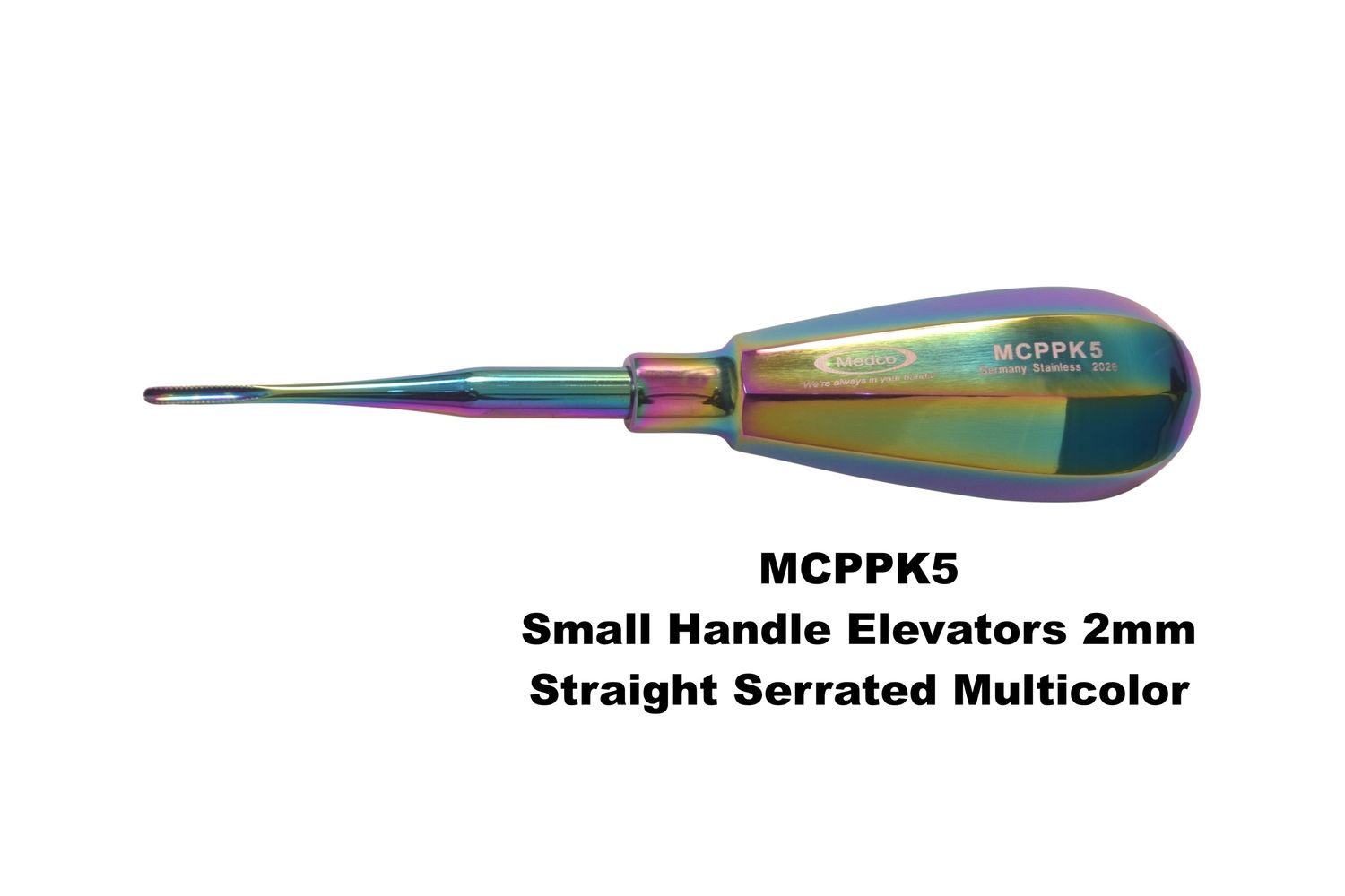 Small Handle Elevator Multicolor 2mm Straight Serrated