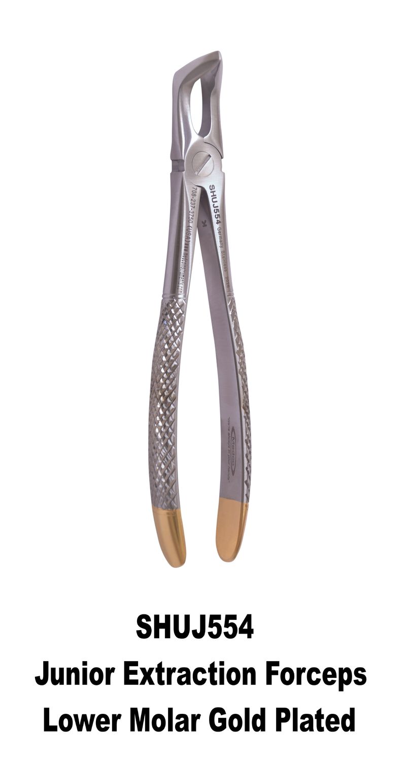 Junior Extraction Forceps Lower Molar Gold Handles